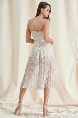 Floral Ruched Midi Dress