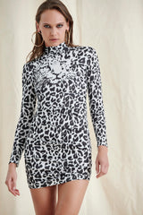 Leopard Print Bodycon Mini Dress