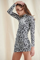 Leopard Print Bodycon Mini Dress