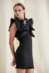 Black Sleeveless BANAGe Mini Dress