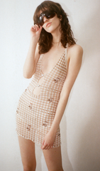 Hollow Out Halter Mini Dress