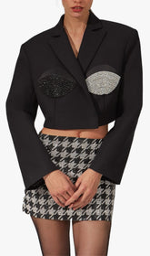 CropPed OverSized Spiral Blazer