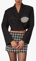 CropPed OverSized Spiral Blazer