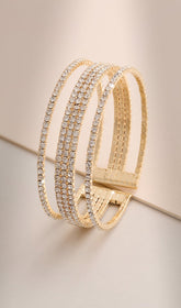 Gold LAYERed Diamante Bracelet