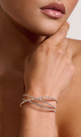 Gold MULTI LAYERed Diamante BraCELE