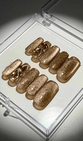 Gold CAT EYE Handmade Press ON Nails