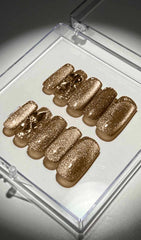 Gold CAT EYE Handmade Press ON Nails