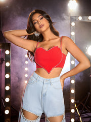 EMEBELLIShed Heart Crop Top