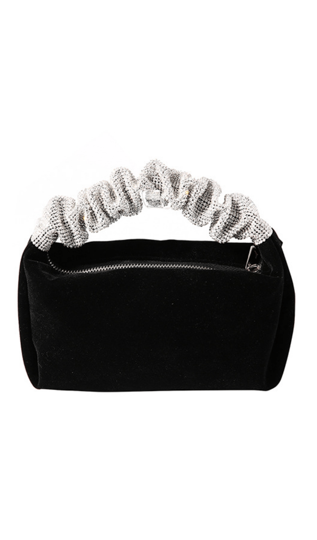 Black Velvet Crystal Handbag