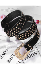 ARTIFICIAL LeaTher Waist Chain RIVET Belt