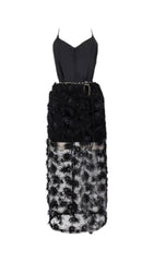 Black Lace Beach Skirt