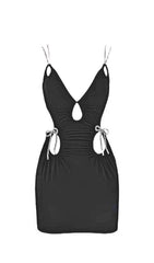 Black Cut Out Bodycon Mini Dress