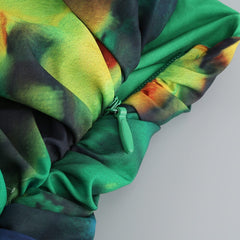 Long Sleeve Maxi Dress In Green