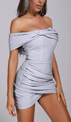BRIDGeT Glitter Off Shoulder Mini Dress
