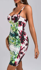 MARIE Printed Mini Bandage Dress