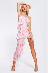 ELABA Floral Halter Midi Dress