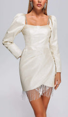 SYRE Puff Sleeve Mini Dress