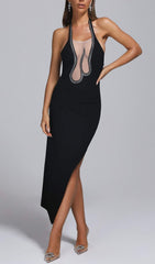 BIANCA Halter Midi Bandage Dress