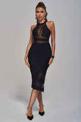 AMALYA Mesh Midi Bandage Dress
