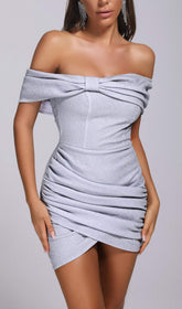 BRIDGeT Glitter Off Shoulder Mini Dress