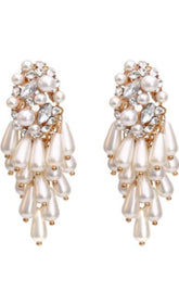 Pearl Tassel Diamond Earrings