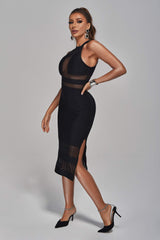 AMALYA Mesh Midi Bandage Dress