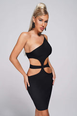 Black Cutout Mini Bandage Dress