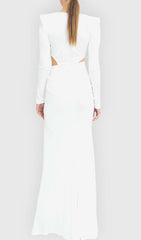 PHENIX Brooch Cutout Maxi Dress In White