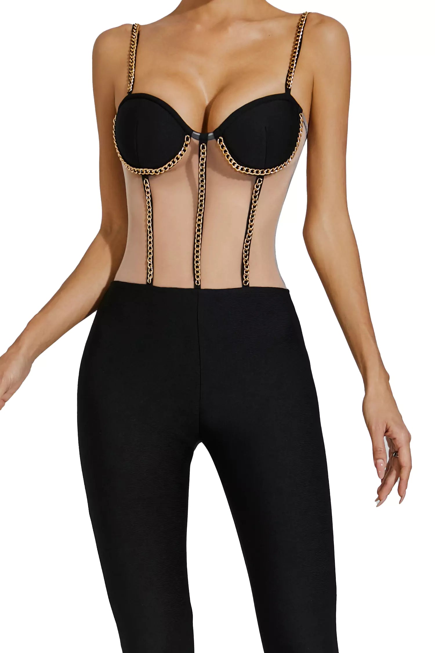 Marlowe Black Mesh Jumpsuit