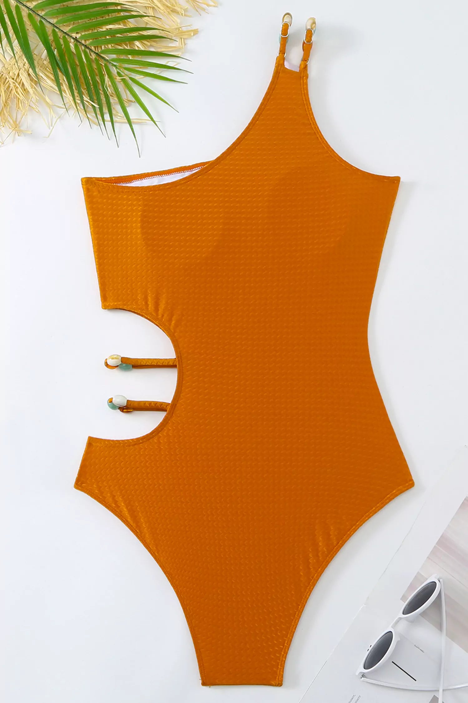 Zola Orange One Shoulder Swimwear