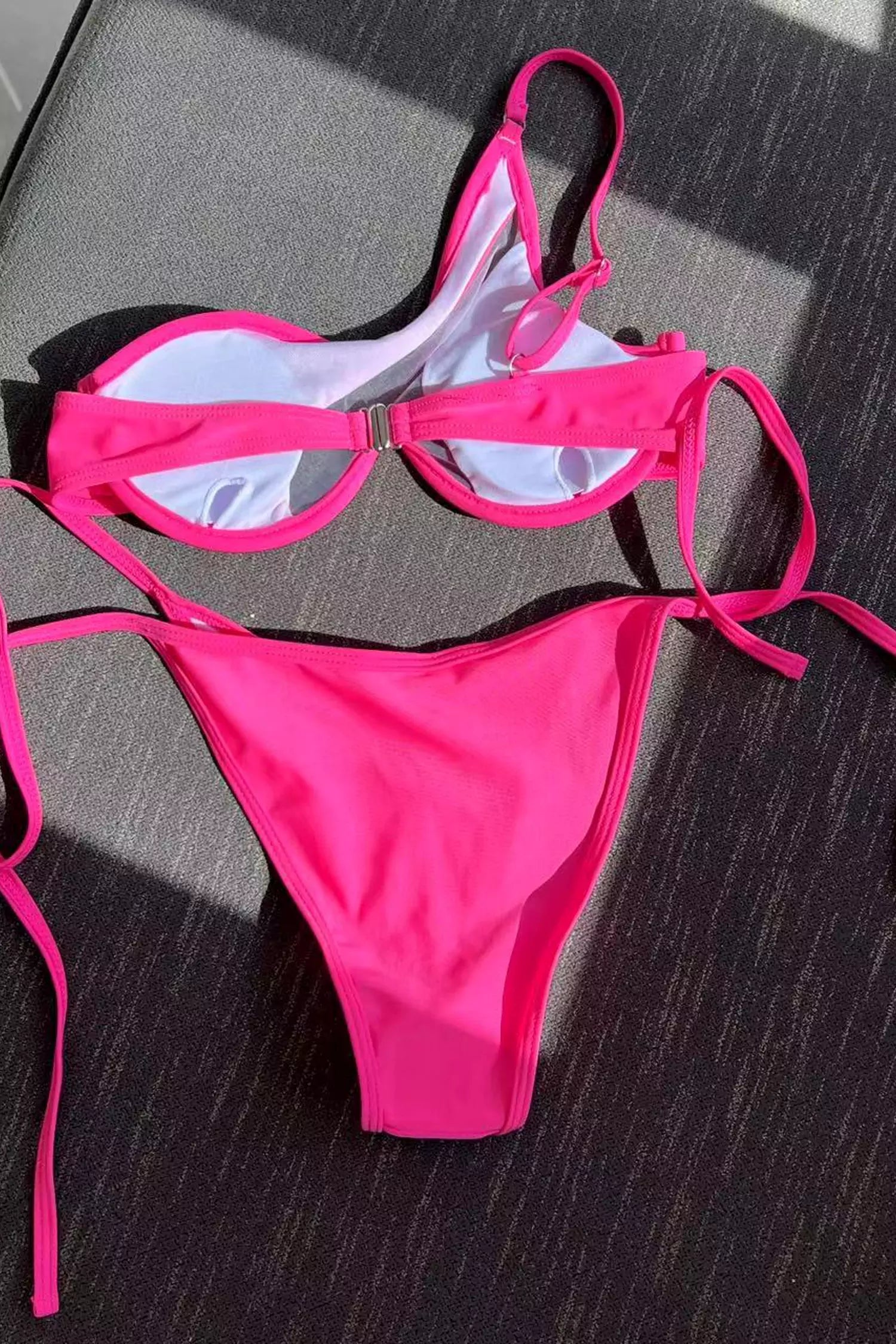 Maia Pink Cutout Straps Bikini