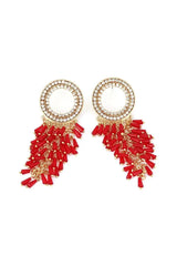 Athena Vintage Crystal Tassel Earrings