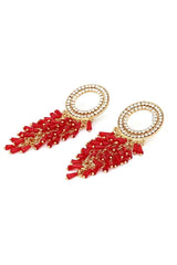 Athena Vintage Crystal Tassel Earrings