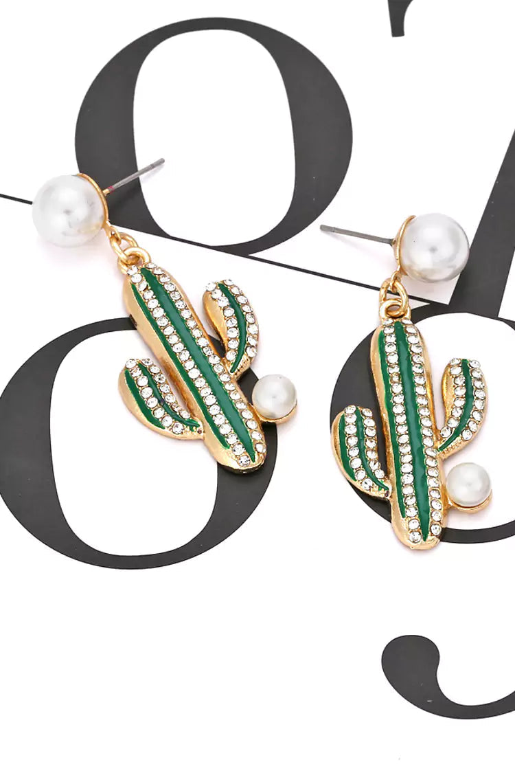 Camilla Pearl Cactus Earrings