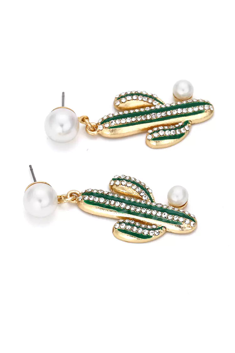 Camilla Pearl Cactus Earrings