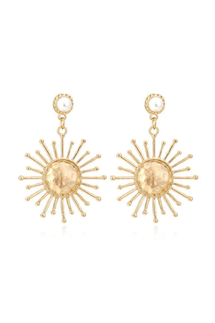 Clara Pearl Sun Earrings