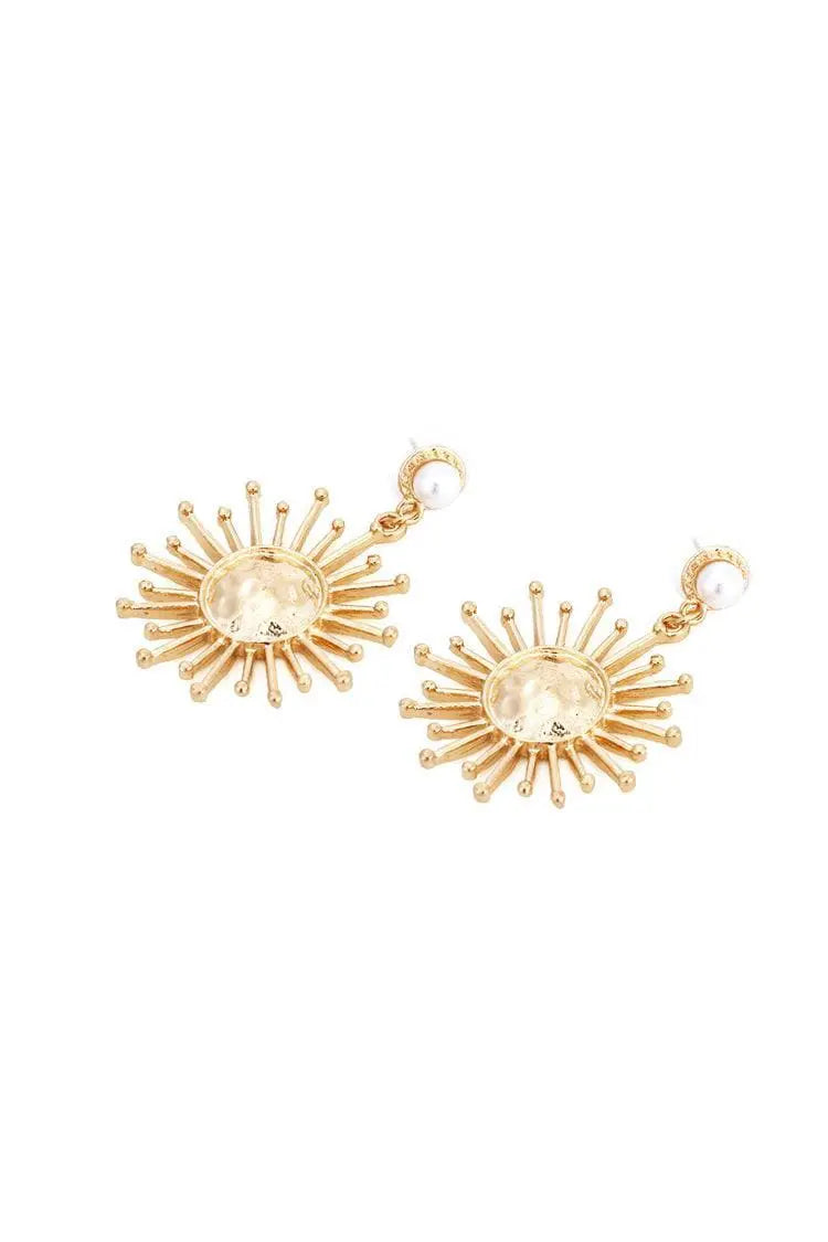 Clara Pearl Sun Earrings