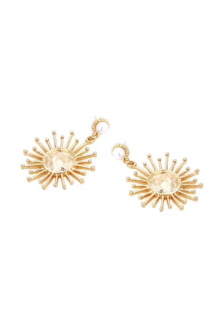 Clara Pearl Sun Earrings