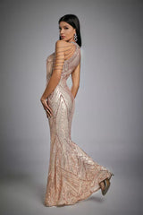 Diana Rose Gold Sequin Maxi Dress - Catchall