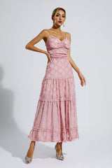 Heaven Pink Ruched Slip Maxi Dress - Catchall