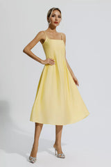 Helena Yellow Vacation Slip Maxi Dress