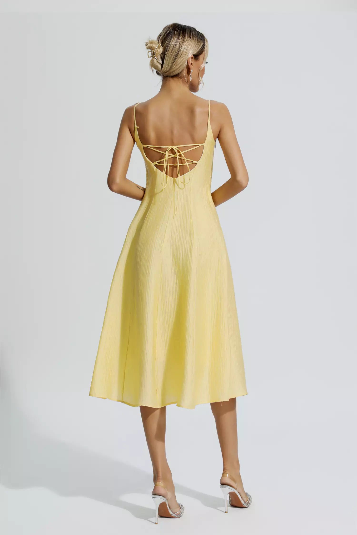 Helena Yellow Vacation Slip Maxi Dress