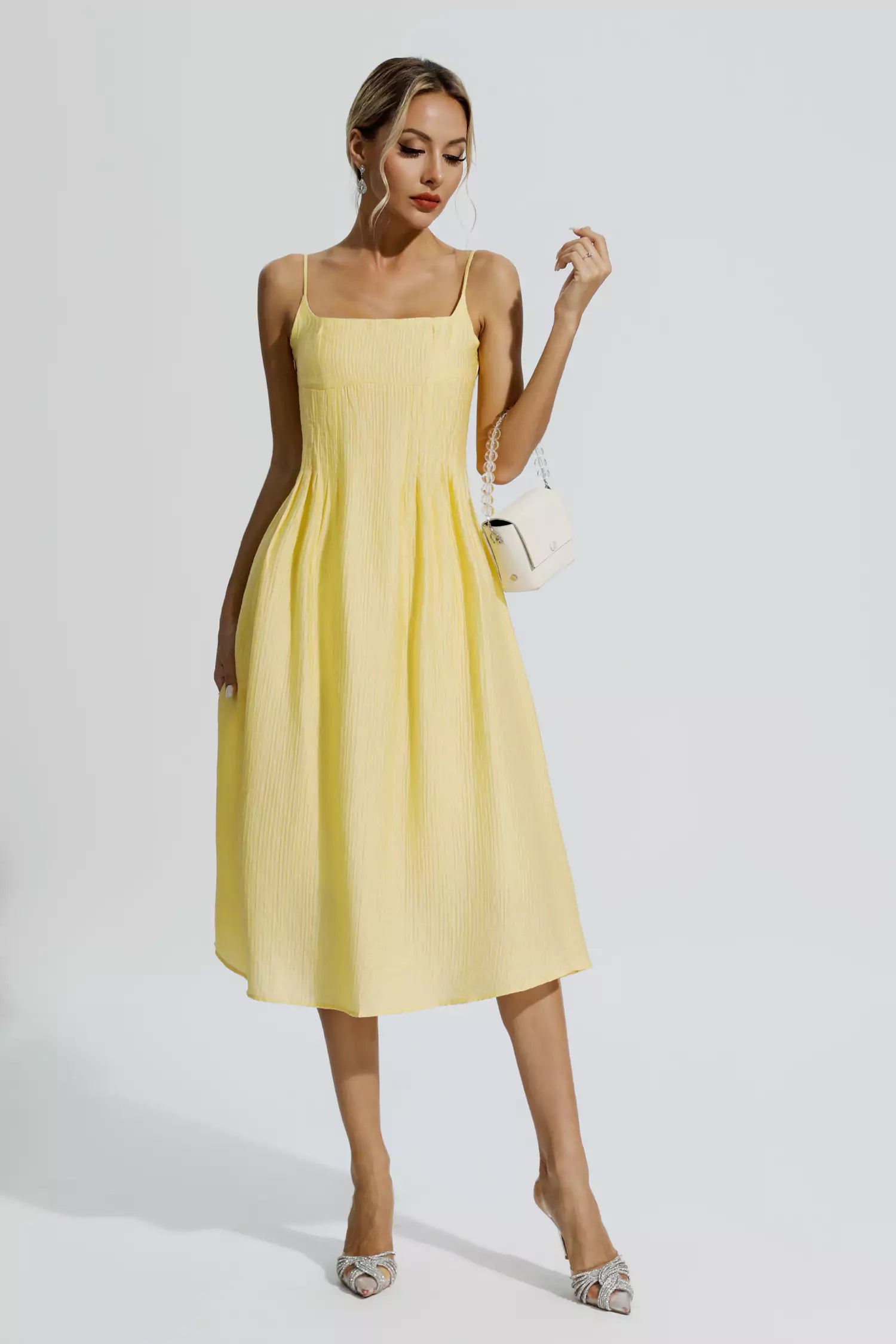 Helena Yellow Vacation Slip Maxi Dress