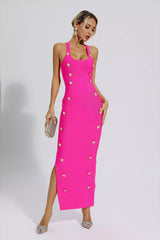 Imani Rose Red Bandage Maxi Dress