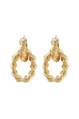 Iris Spiral Golden Earrings