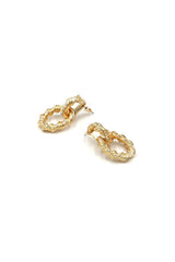 Iris Spiral Golden Earrings