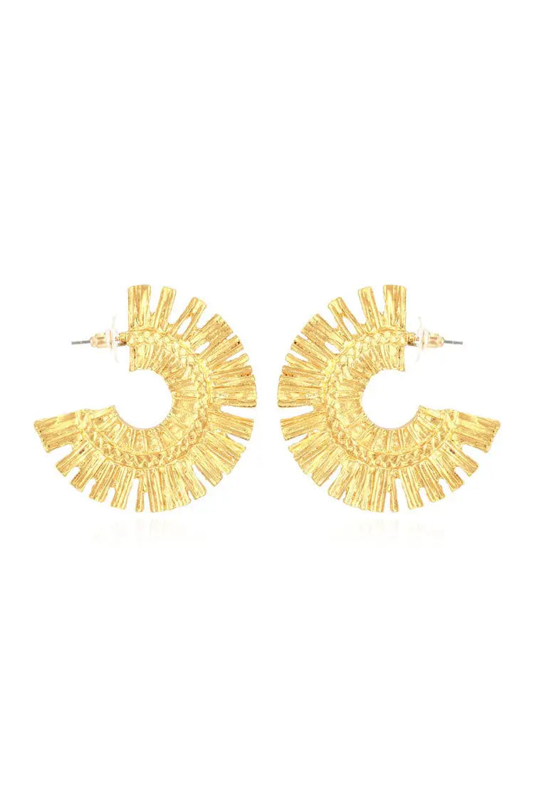 Isabelle Golden Semicircle Earrings