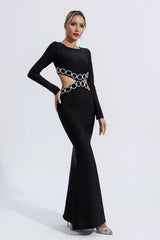 Janelle Black Cut Out Bandage Dress