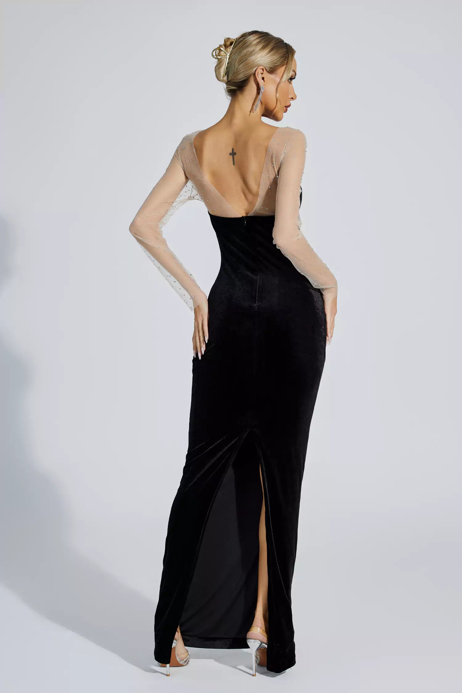 Jaylani Black Tube Top Maxi Dress