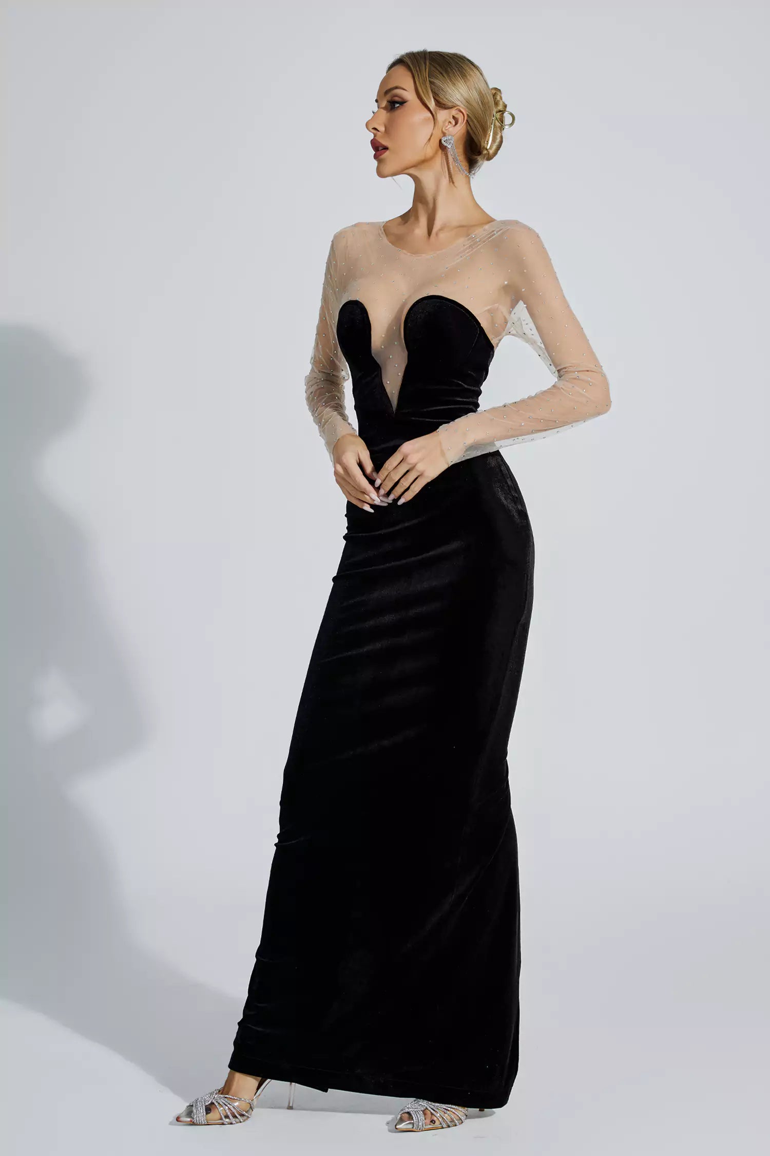 Jaylani Black Tube Top Maxi Dress